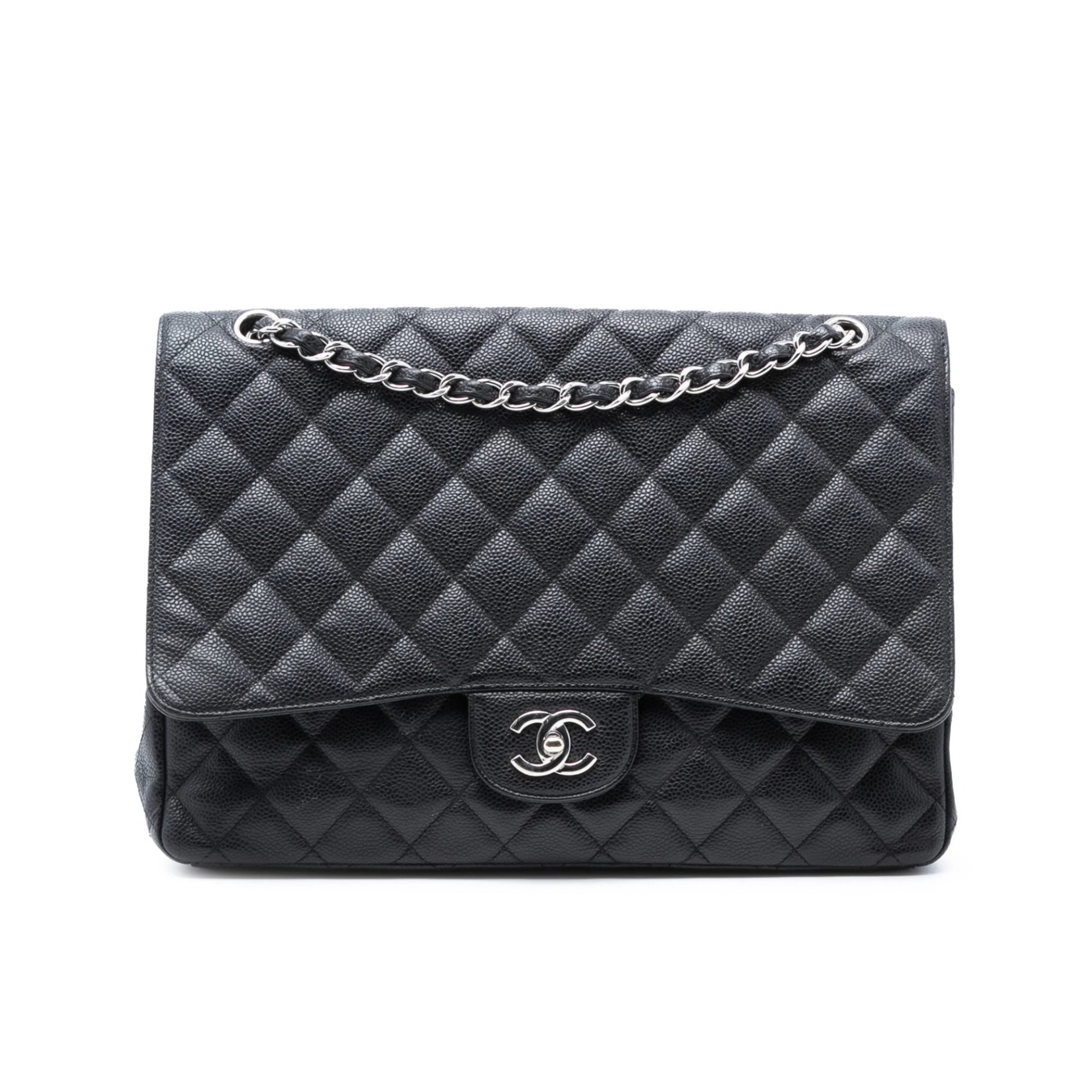 Chanel Maxi Caviar Leather Single Flap Bag