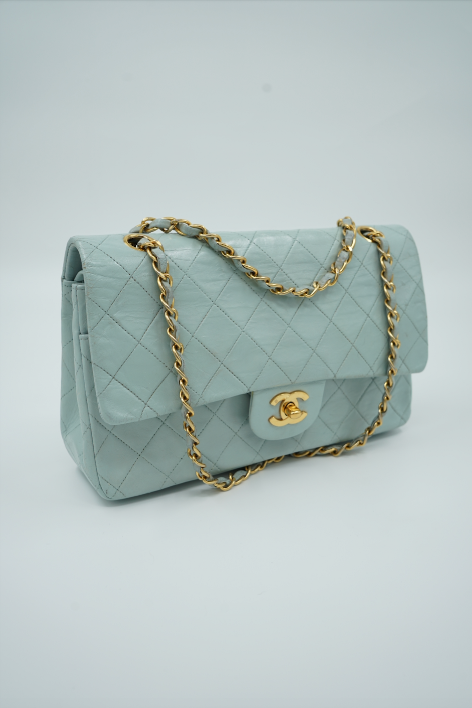 Chanel Baby Blue Medium Double Flap Bag