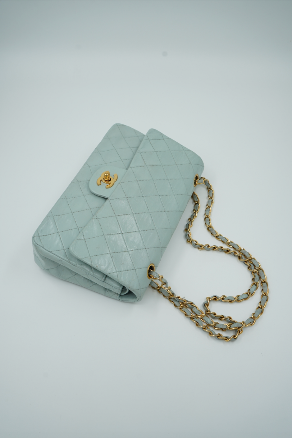 Chanel Baby Blue Medium Double Flap Bag