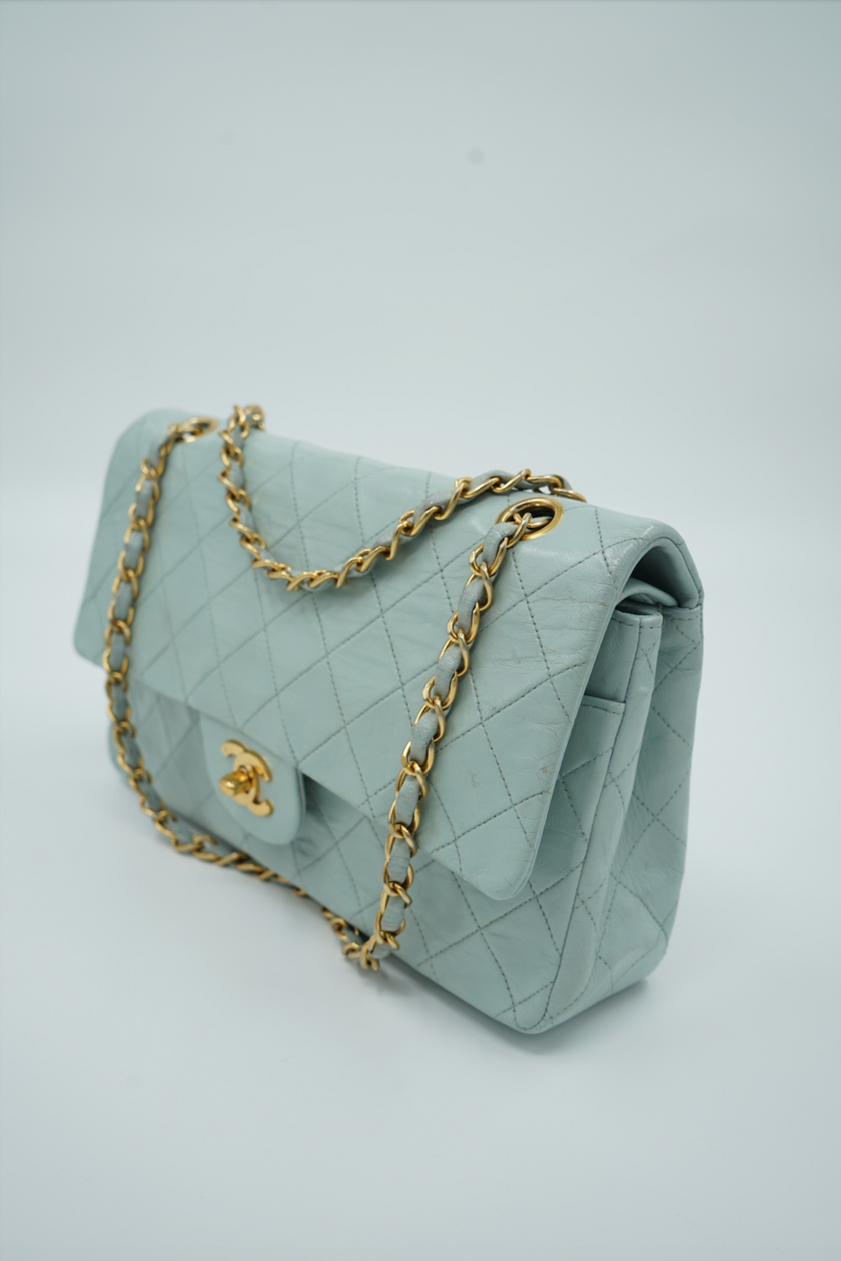 Chanel Baby Blue Medium Double Flap Bag