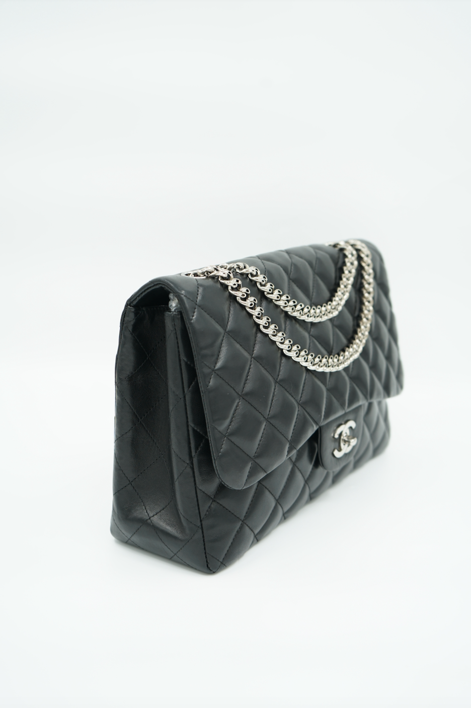 Chanel Black Bijoux Chain Single Flap Bag Jumbo