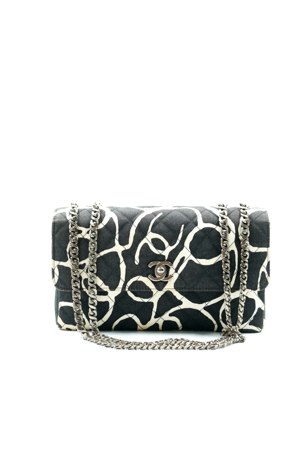 Chanel scribble print cotton single flap