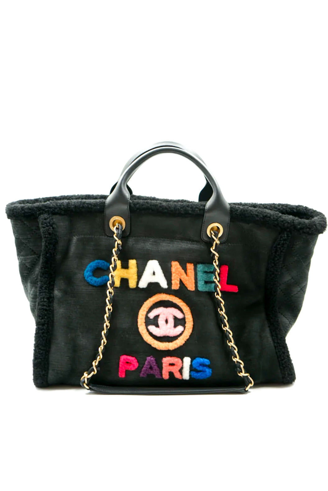 Chanel limited edition 21B Deauville tote shearling