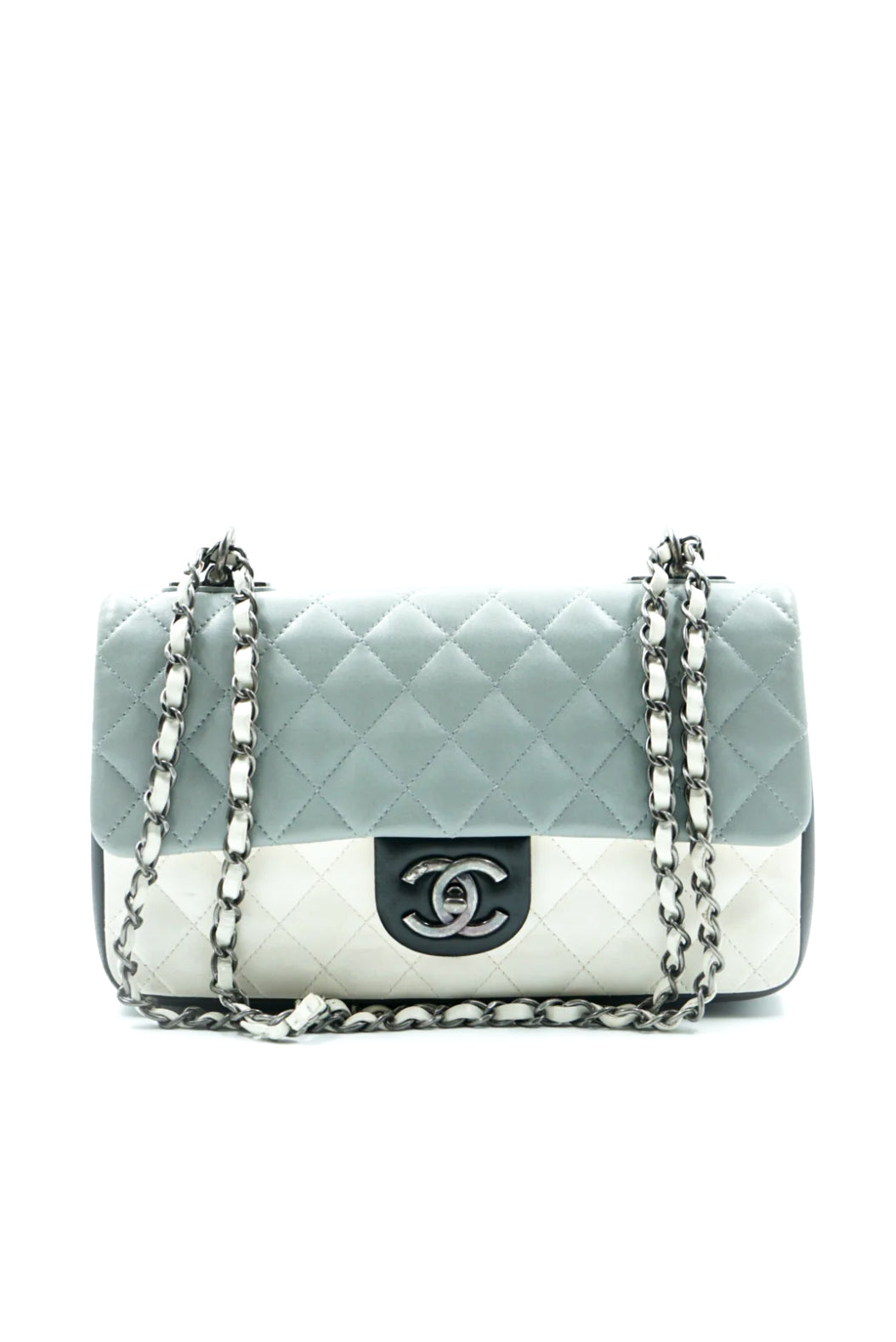 Chanel tricolour single flap bag