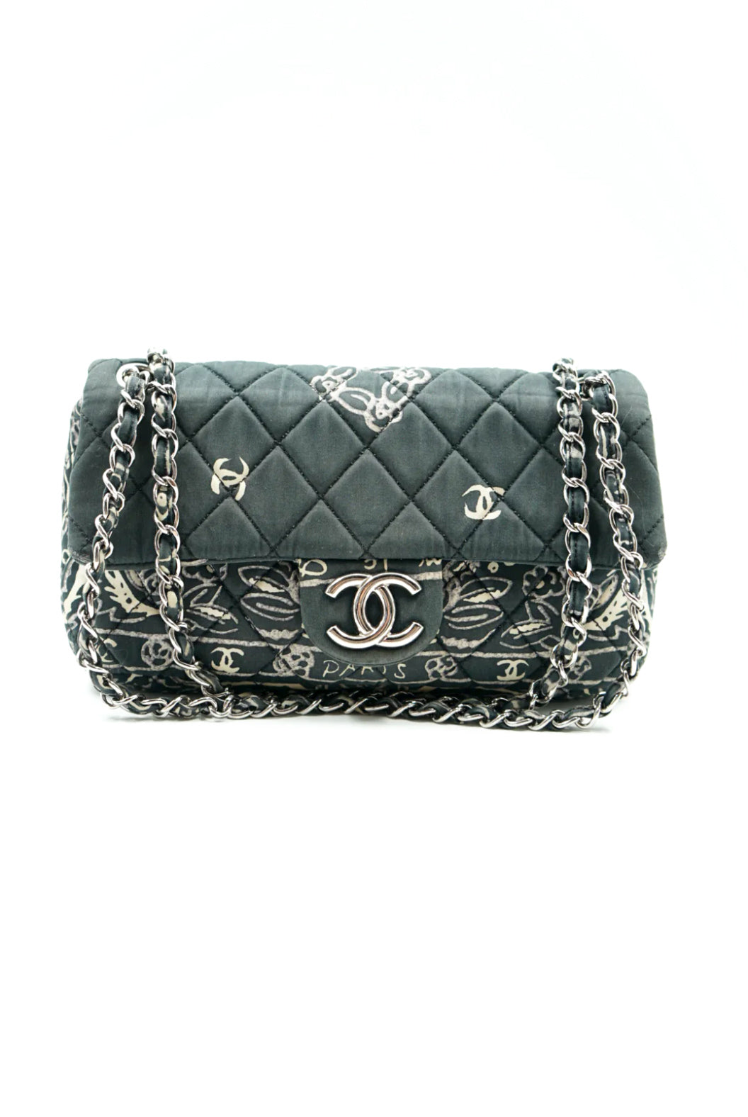 Chanel bandana paisley print cotton flap bag