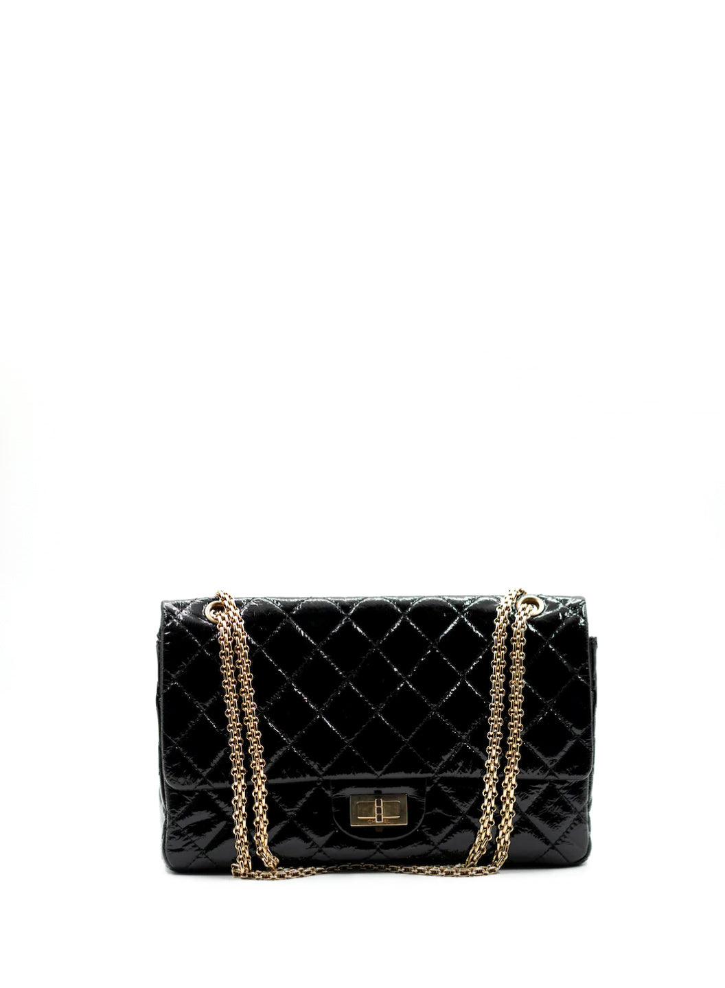 Chanel 2.55 Reissue in black patent leater