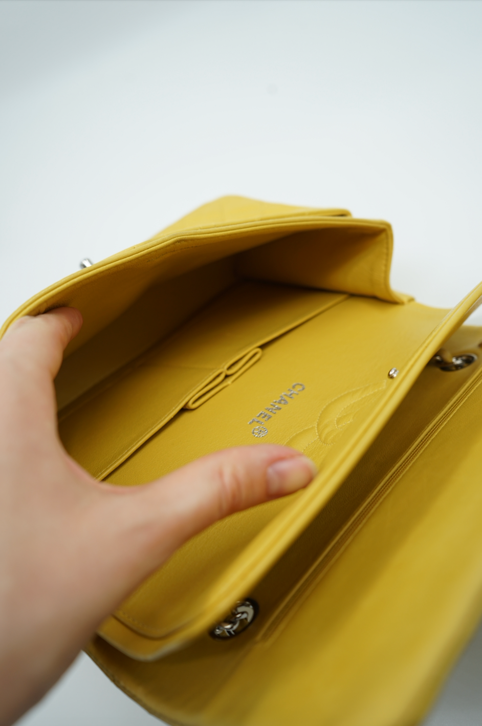 Chanel Yellow Medium Double Flap Bag Pleasure Paris