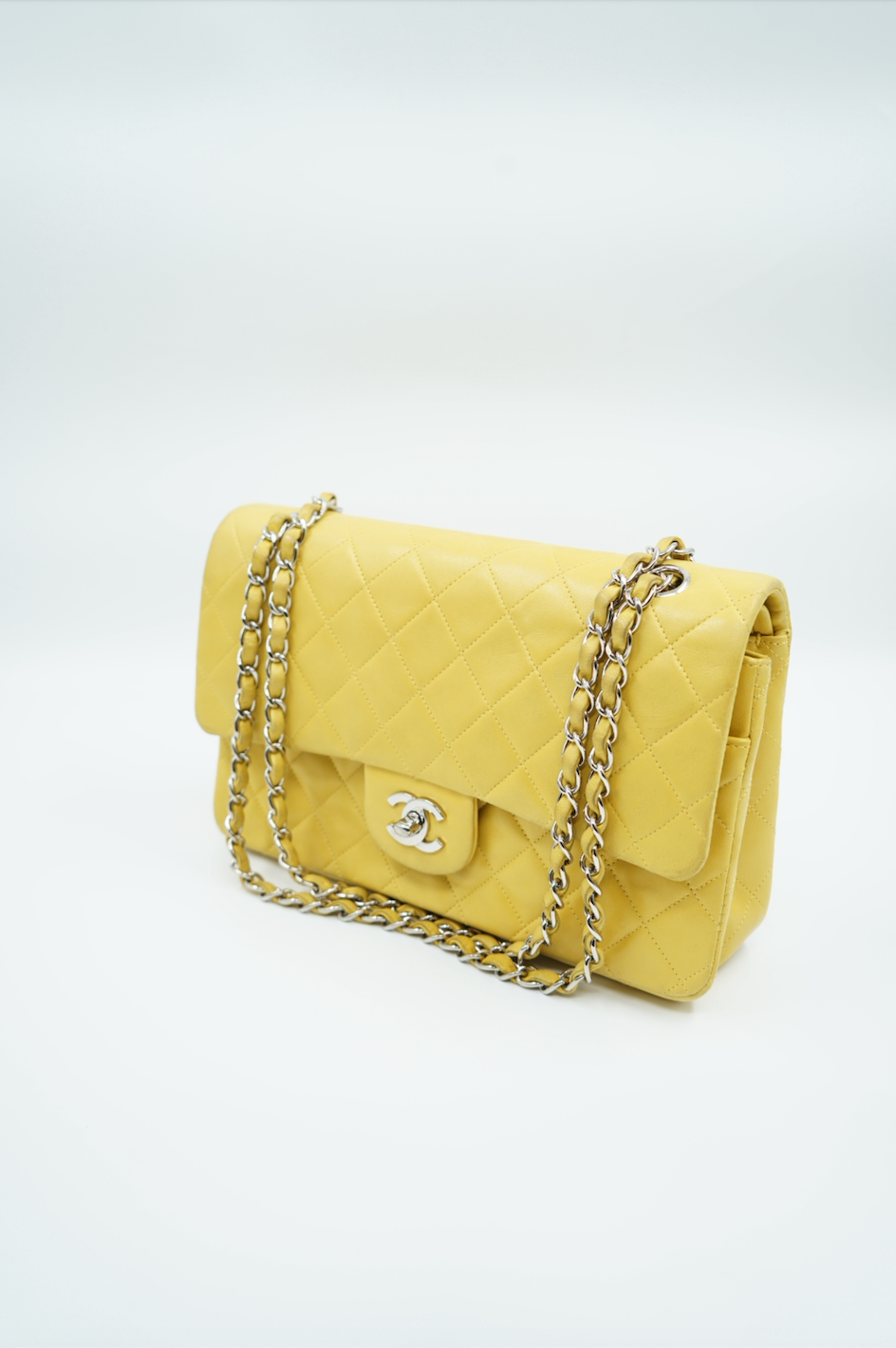 Chanel Yellow Medium Double Flap Bag