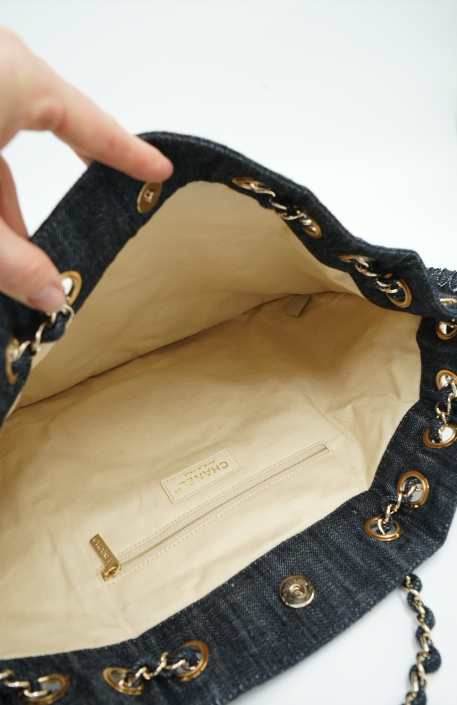 Chanel Night Flight Tote Bag Denim