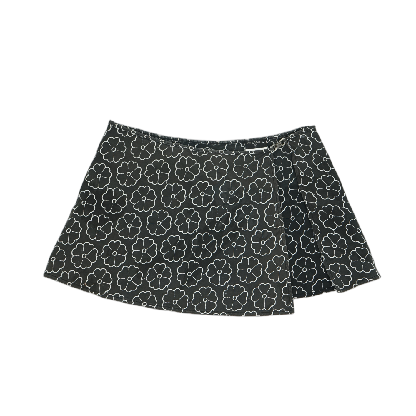 Chanel Camelia Flower Logo Mini Skirt