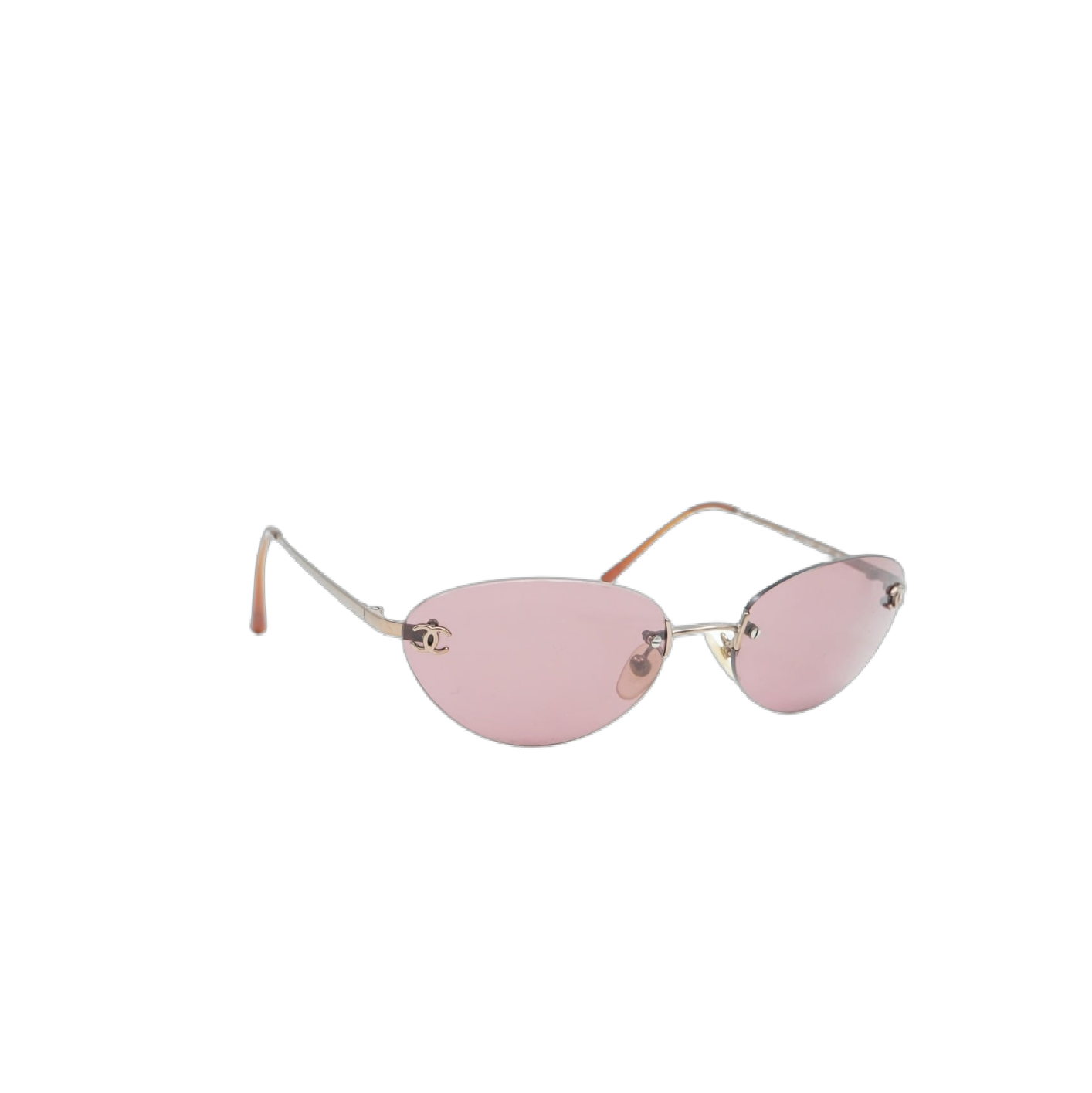 Chanel Pink Rimless Mini Glasses