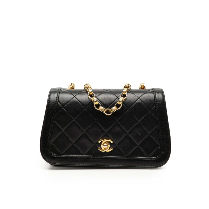 Chanel CC Quilted Lambskin Bijoux Chain Curved Full Flap