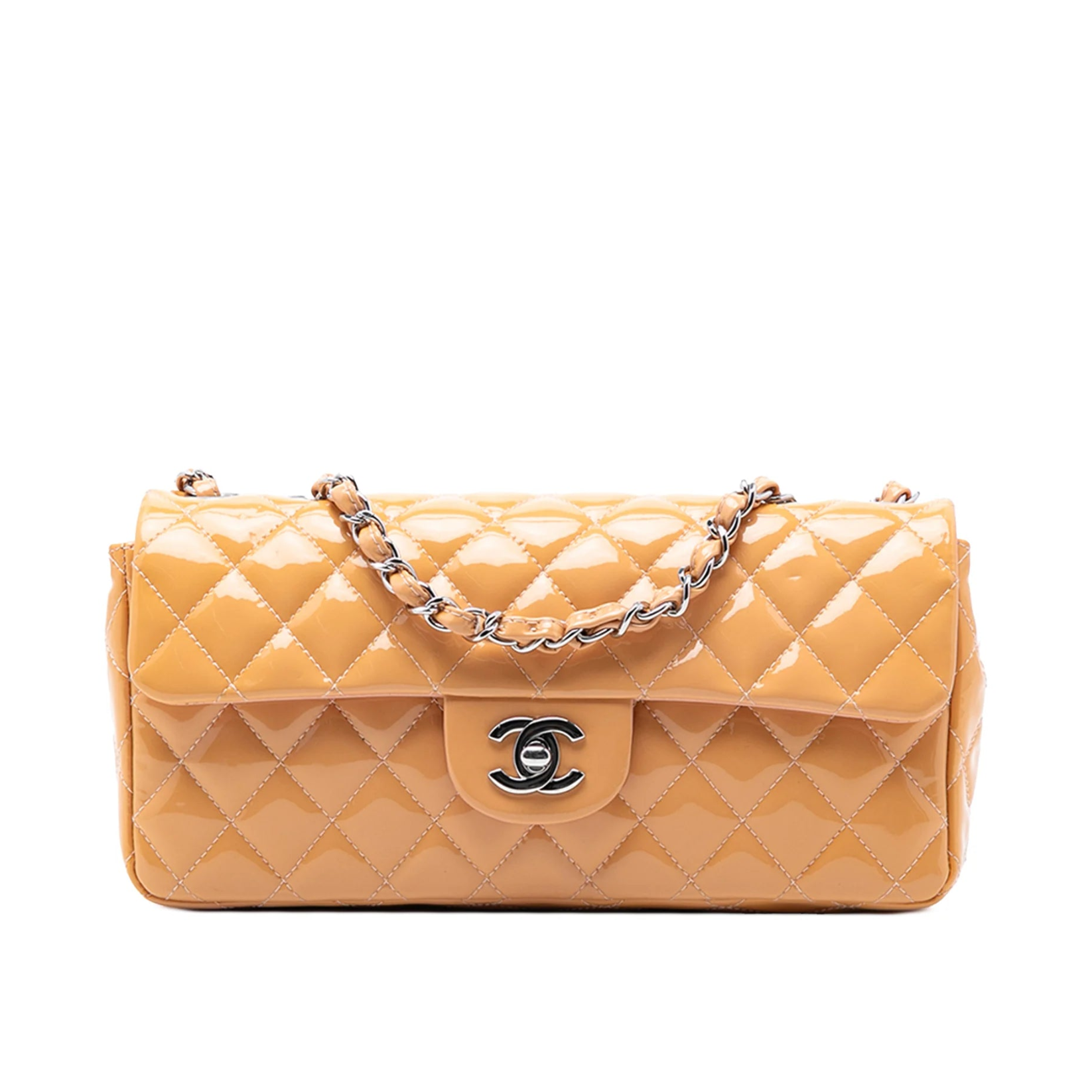 Chanel East West Patent Bag Orange