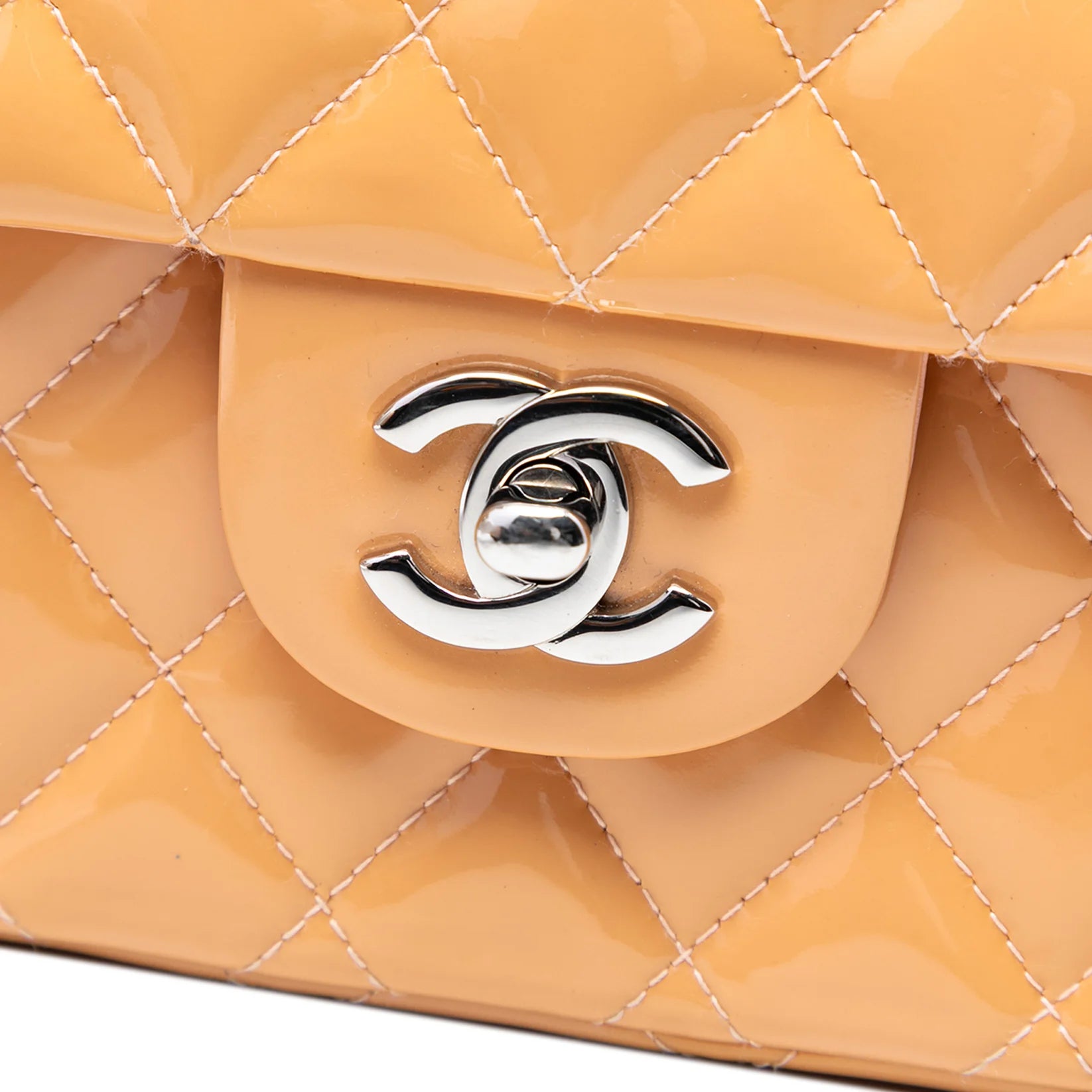 Chanel East West Patent Bag Orange