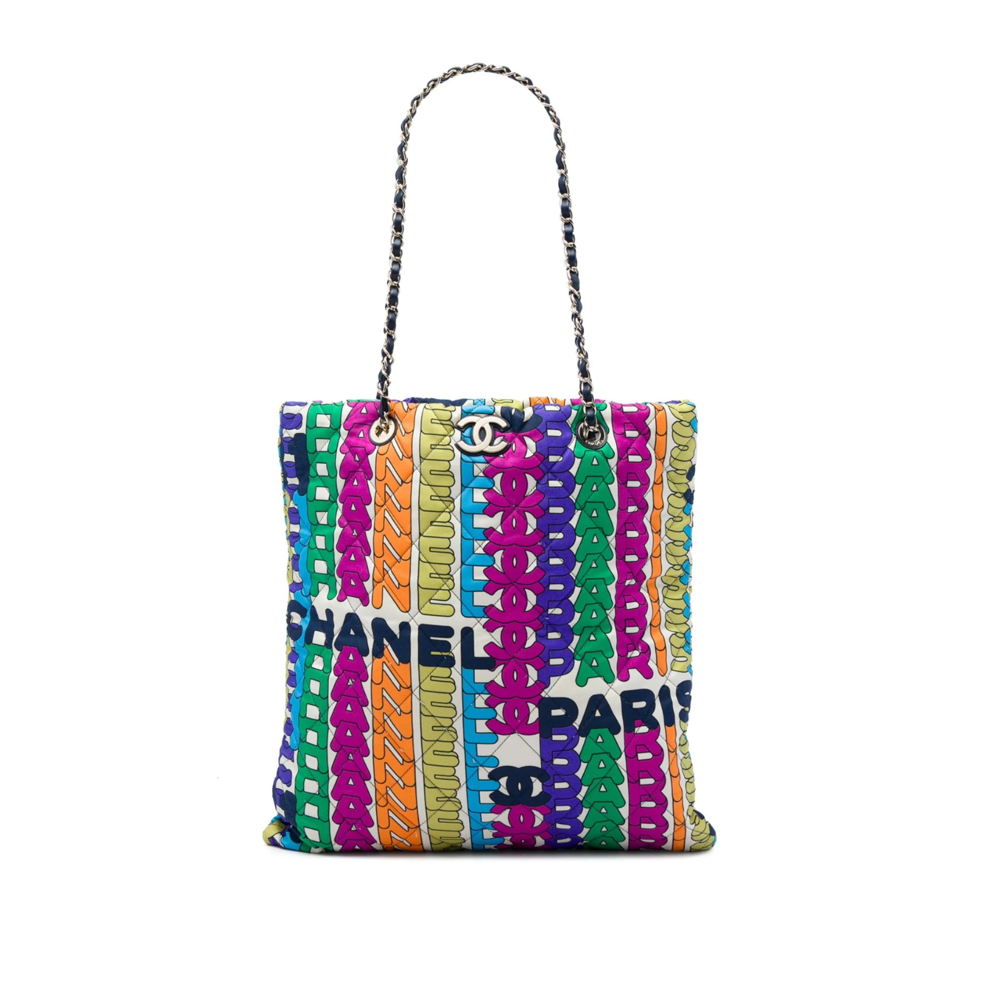 Chanel Rainbow Logo Tote Bag