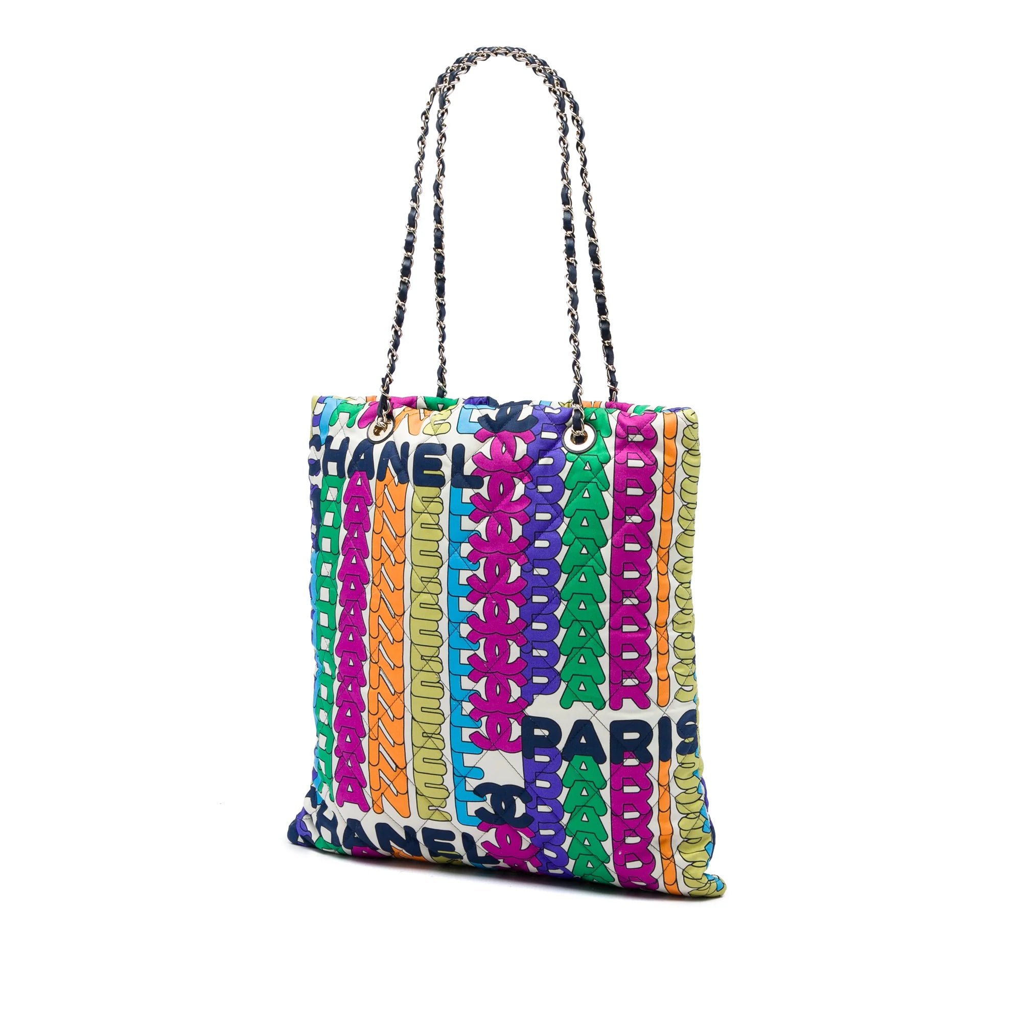 Chanel Rainbow Logo Tote Bag