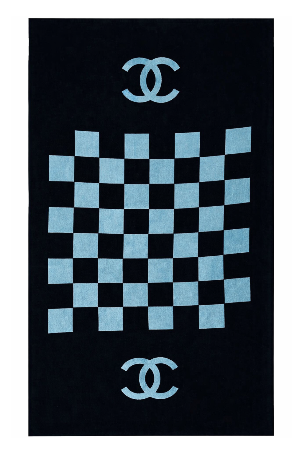 Chanel Beach Blanket CC Checkered