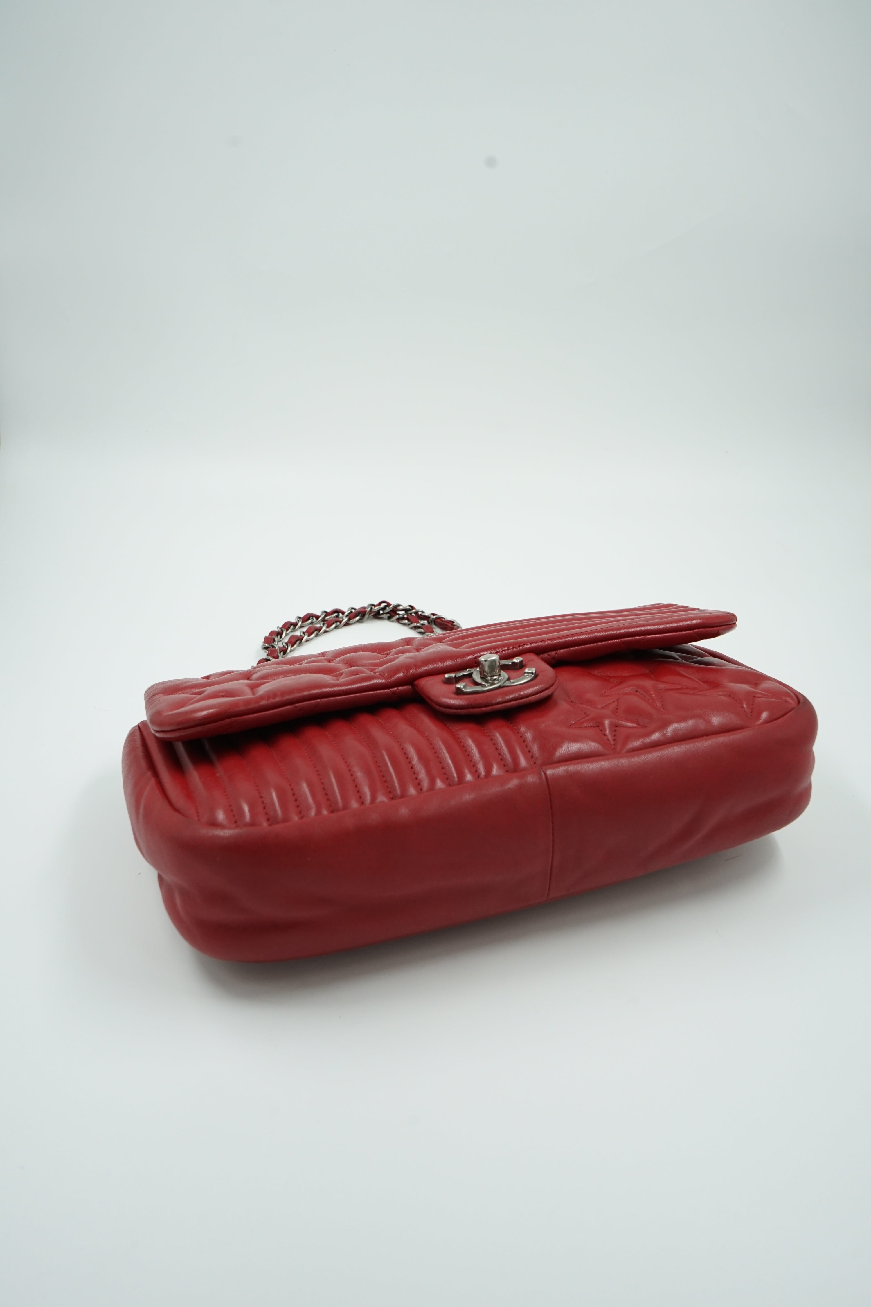 Chanel Jumbo Paris Dallas Flag Flap Bag Red