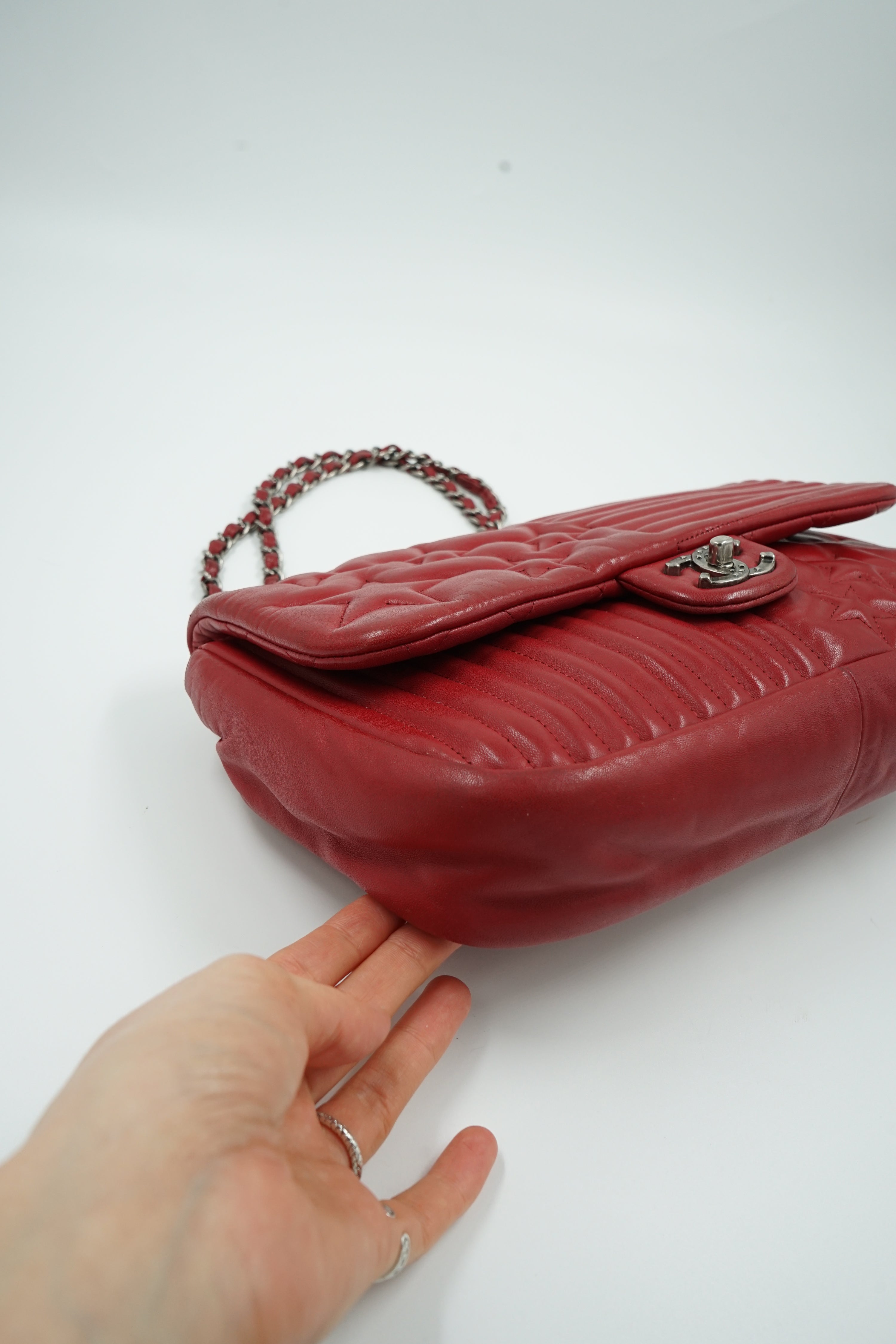 Chanel Jumbo Paris Dallas Flag Flap Bag Red