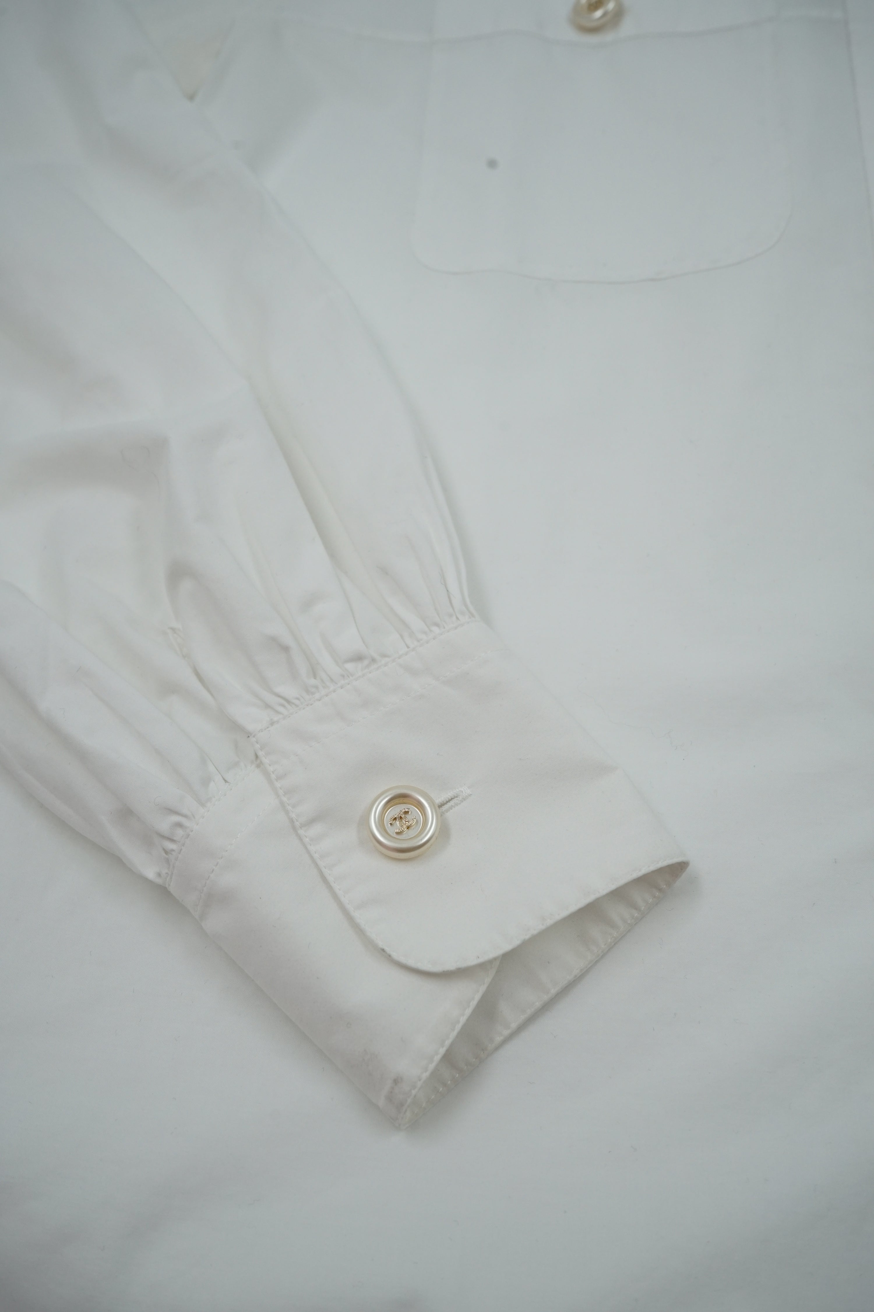 Chanel Logo White Button Up