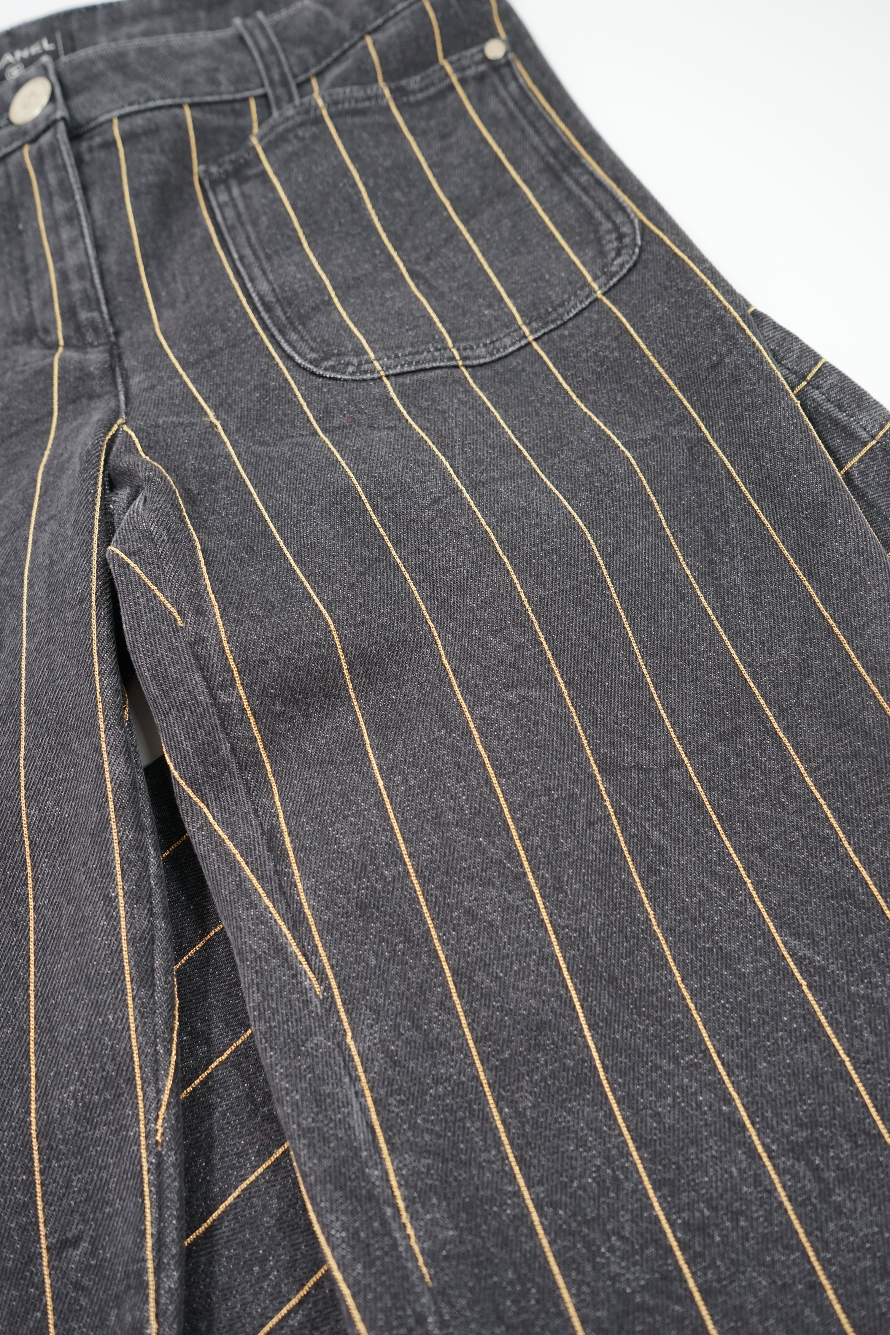 Chanel Jeans Chain Striped
