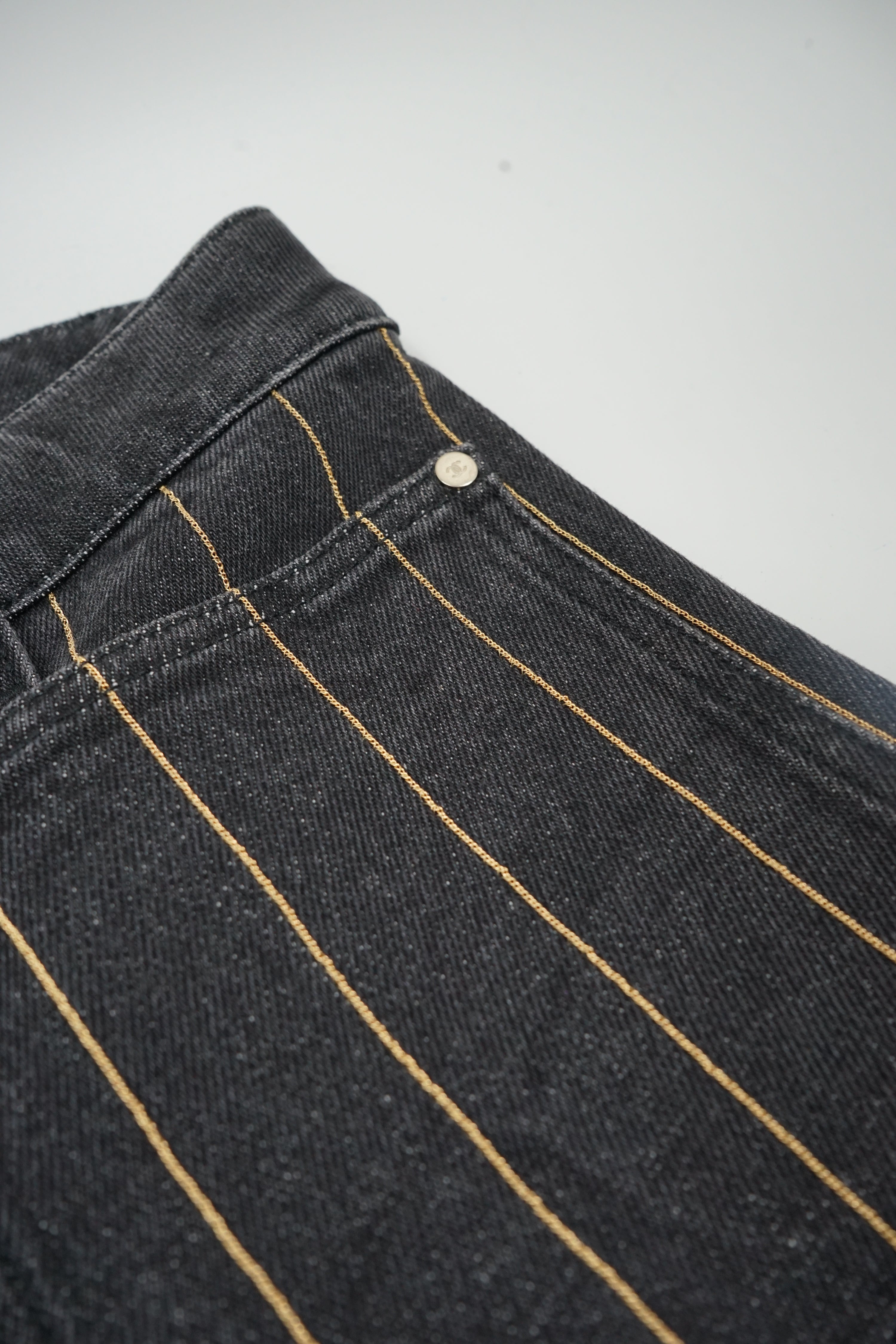 Chanel Jeans Chain Striped