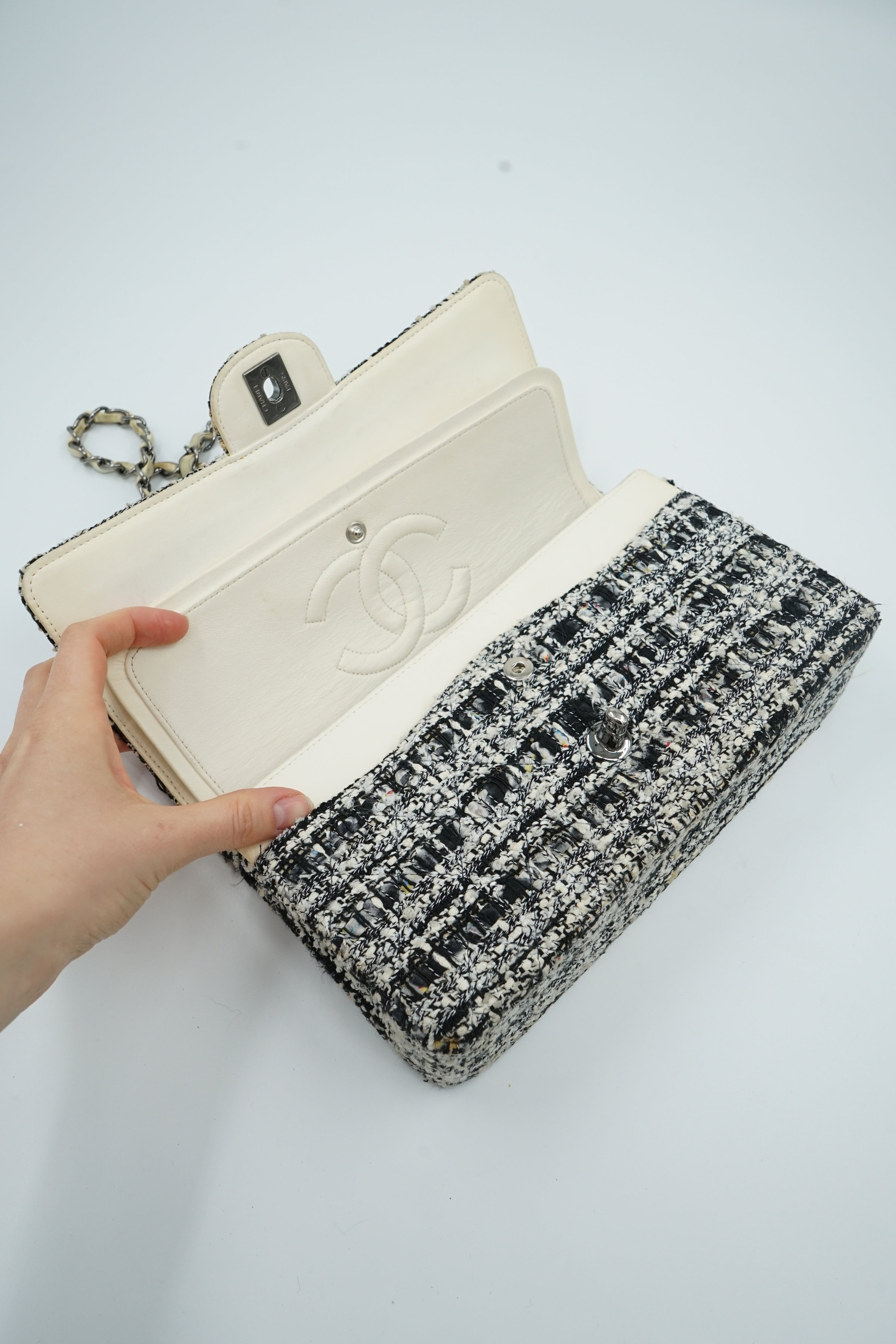 Chanel Medium Tweed Double Flap Bag