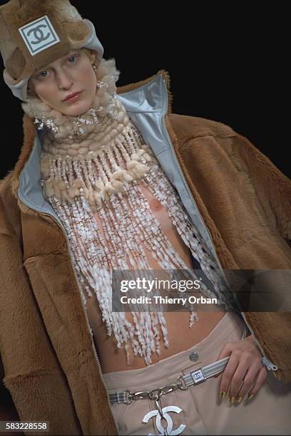 Chanel FW2001 Ski Logo Chapka Hat