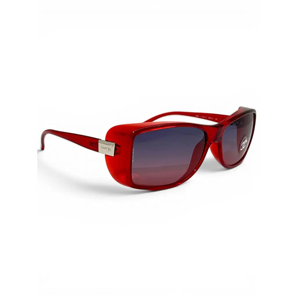 Chanel Shield Sunglasses Red
