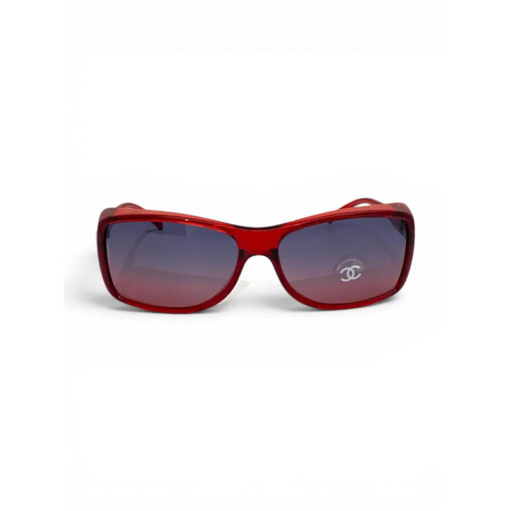 Chanel Shield Sunglasses Red