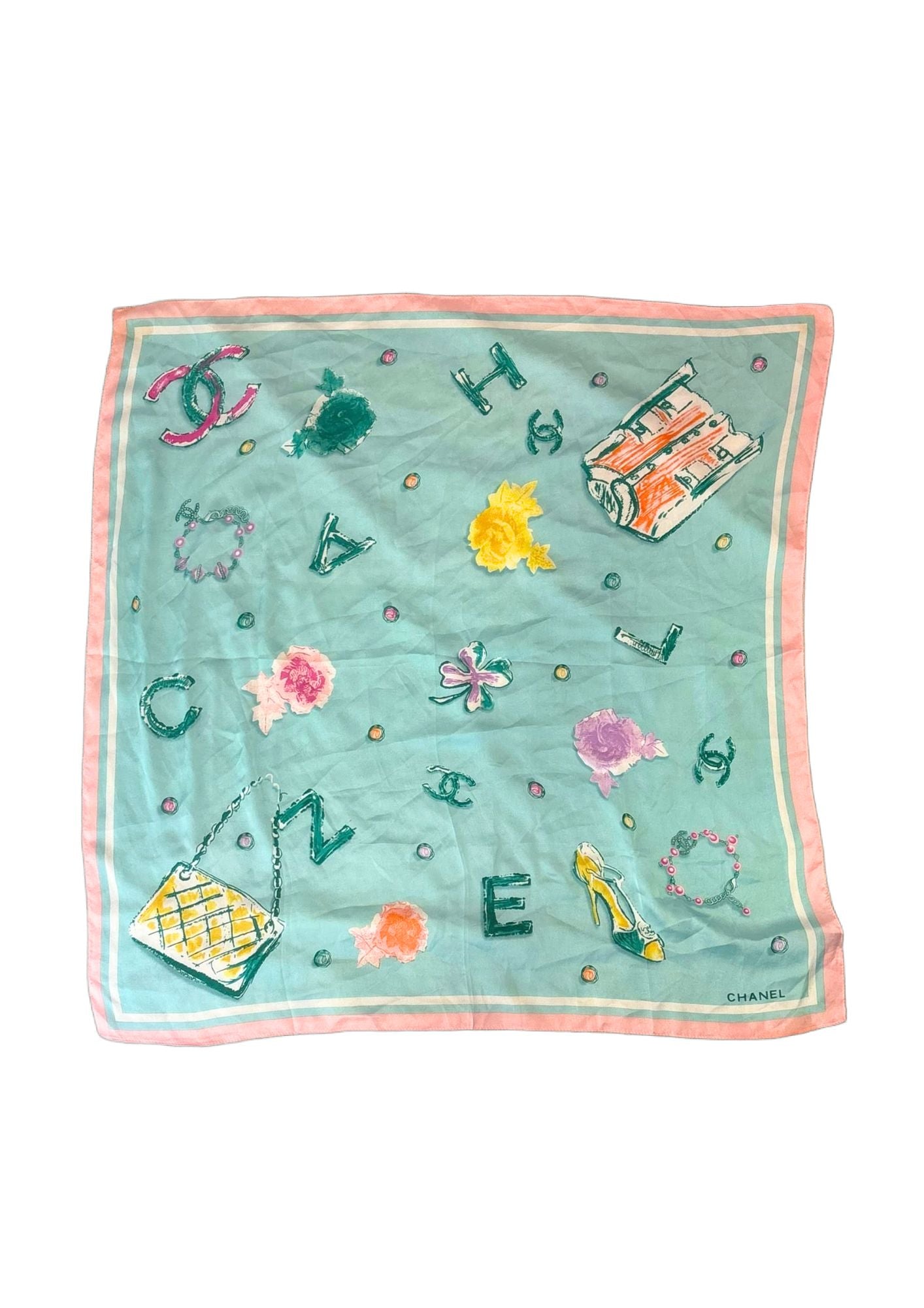 Chanel Printed Silk Scarf