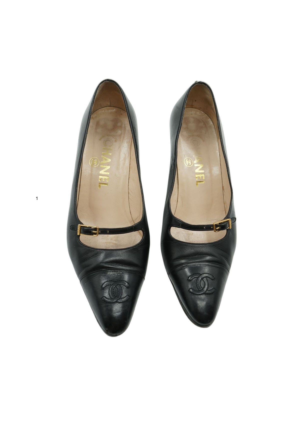 Chanel Mary Jane Logo Pumps