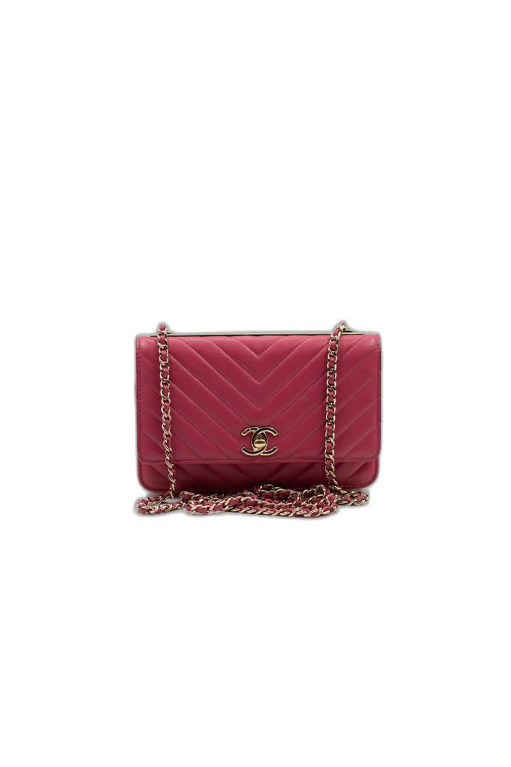 Chanel Trendy CC WOC chevron pink