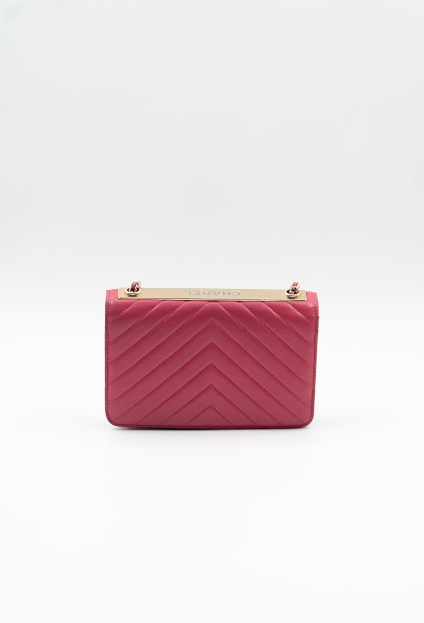 Chanel Trendy CC WOC chevron pink