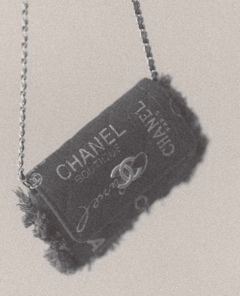 Chanel SS 22 mini denim printed crossbody bag