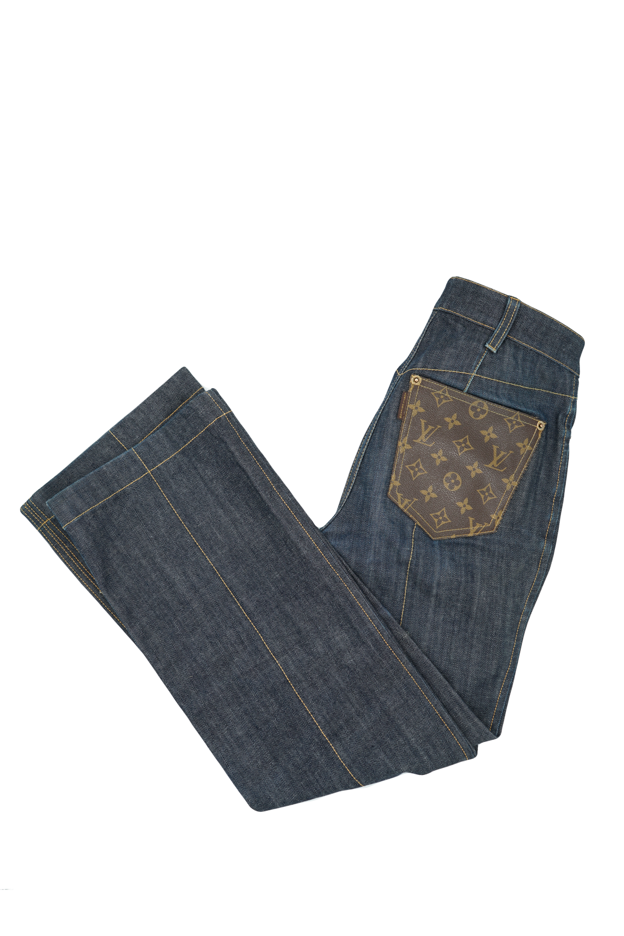 Louis Vuitton monogram pocket jeans