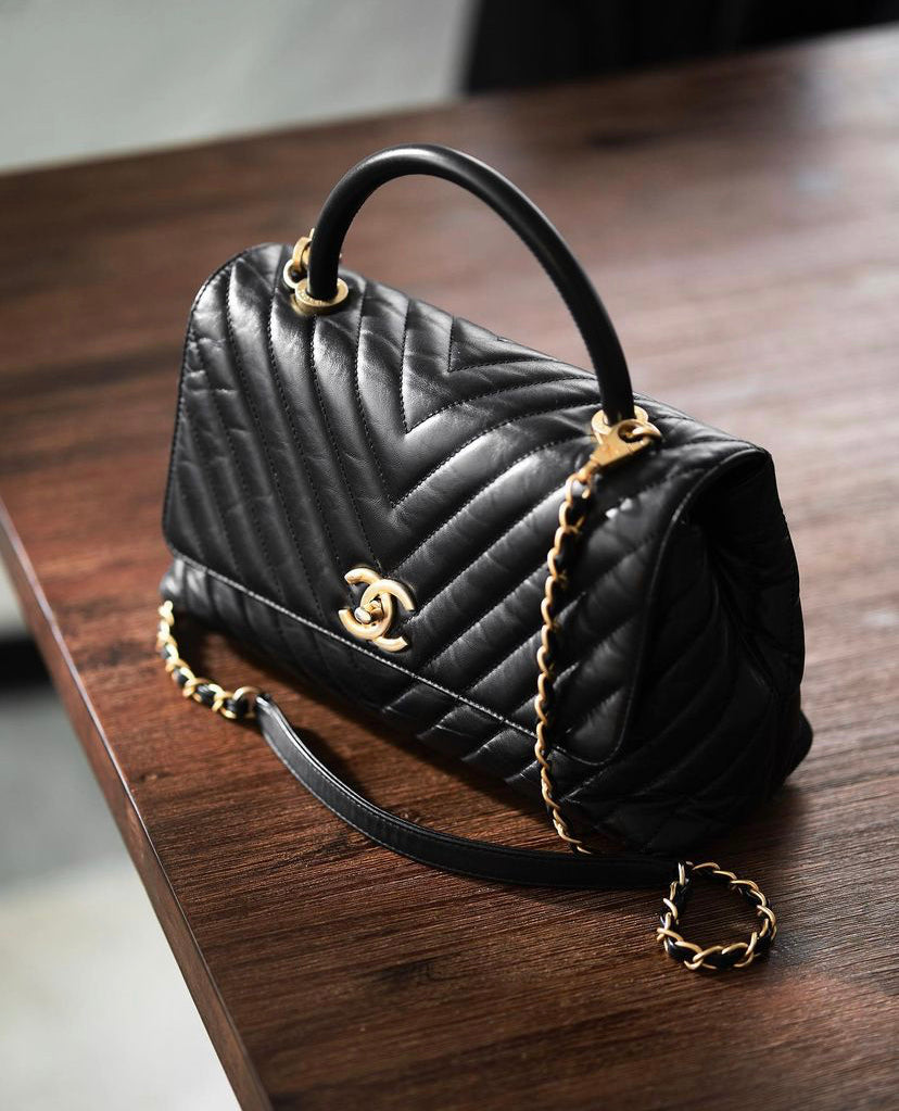 Chanel coco handle in calfskin – Pleasure Paris