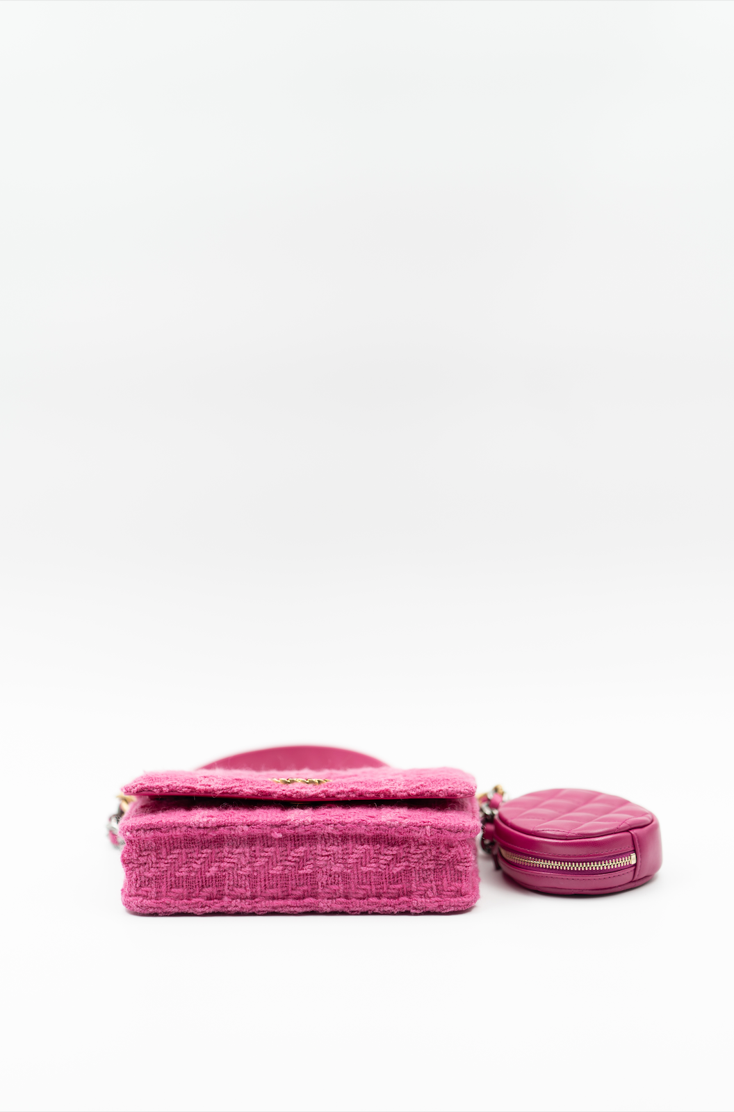 Chanel 19 WOC and coin purse in fuchsia