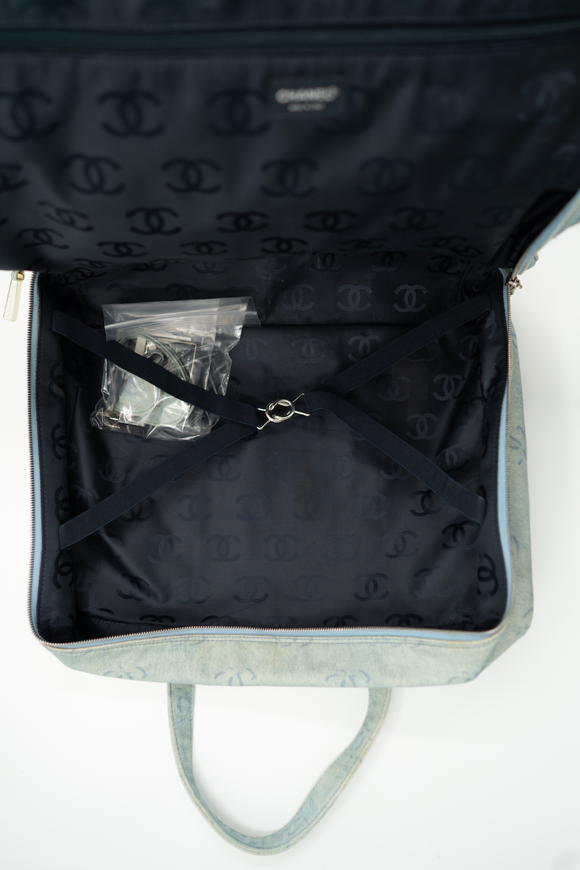 Chanel denim suitcase/ weekend bag