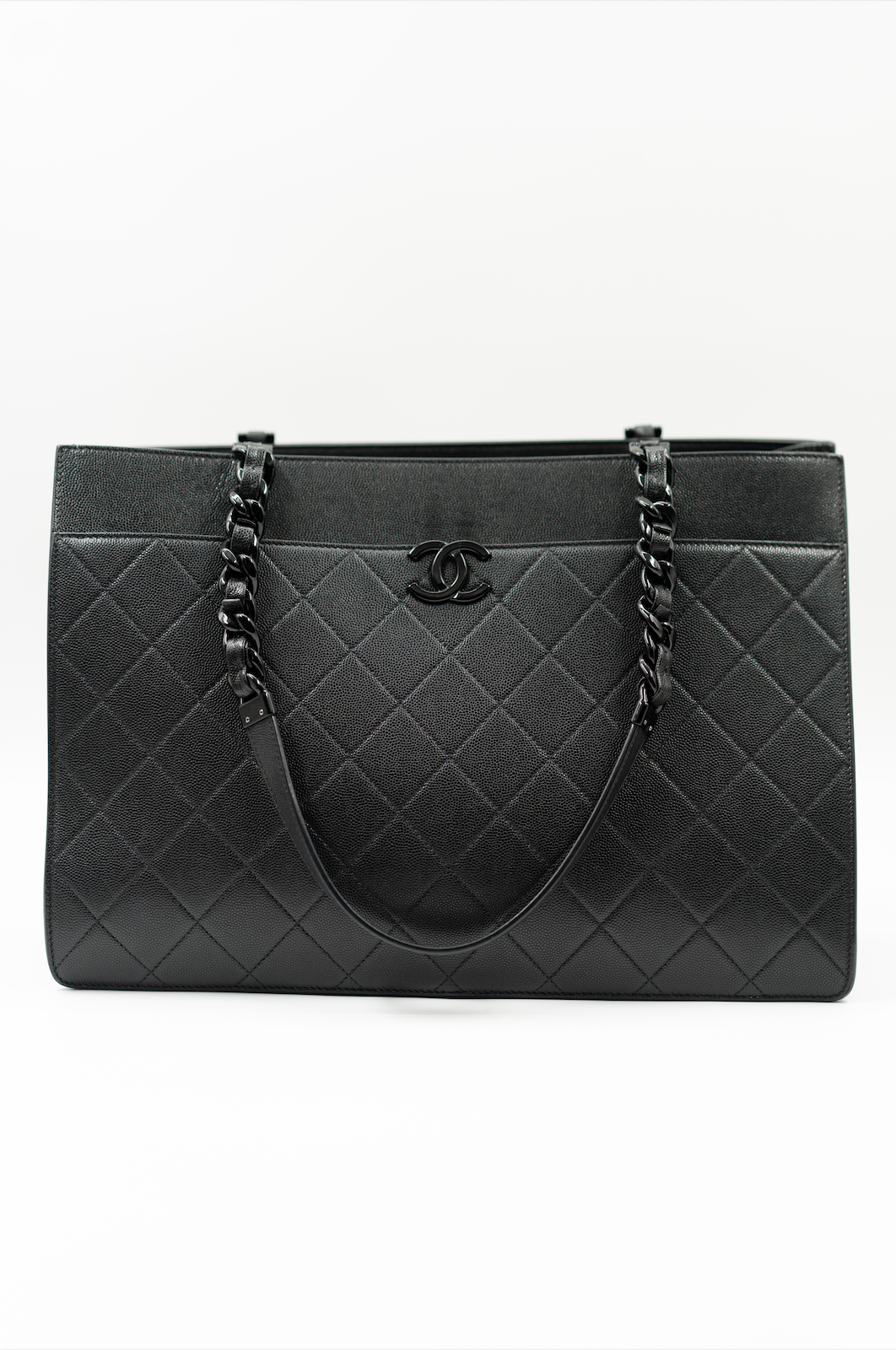Chanel 2021 So Black Shopping Bag