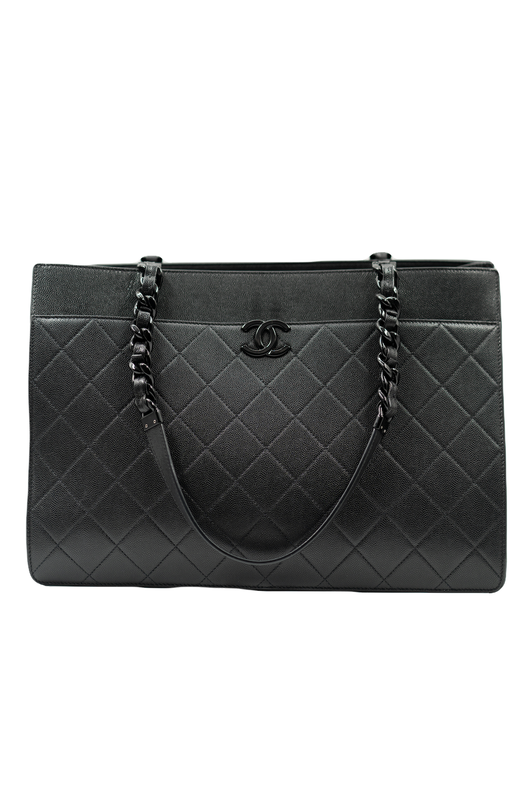 Chanel 2021 So Black Shopping Bag