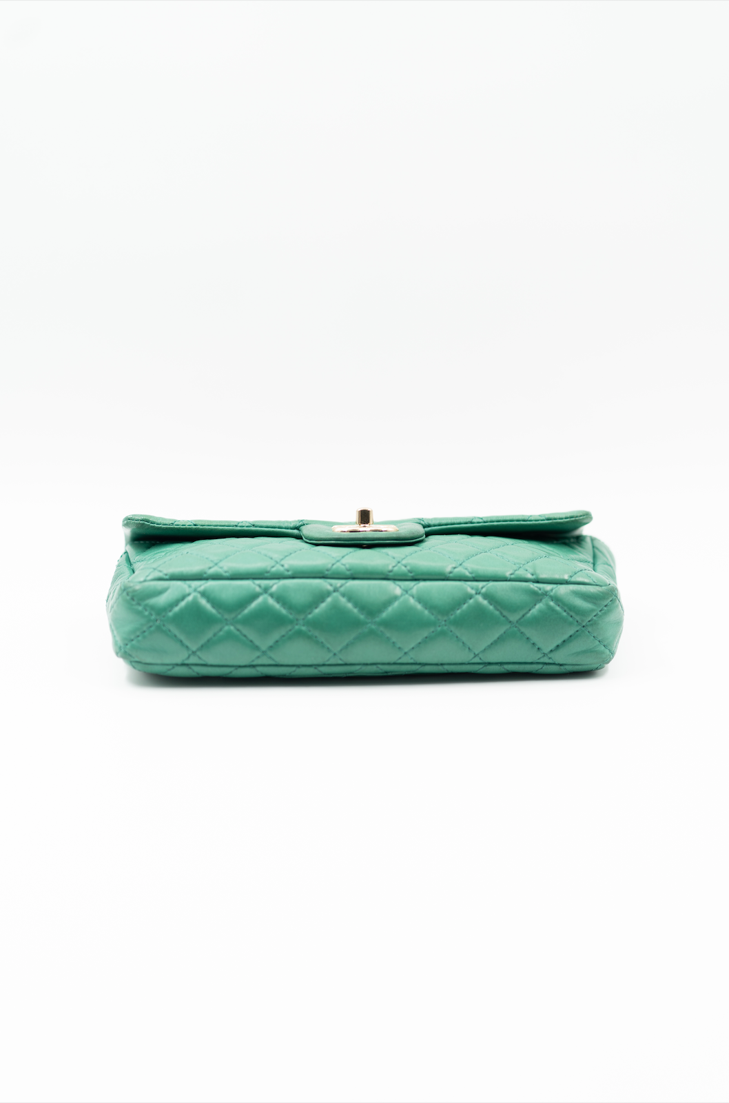 Chanel green East West flap bag