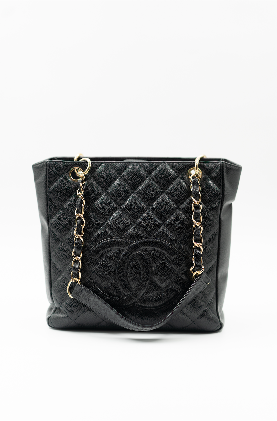 Chanel PST black caviar leather