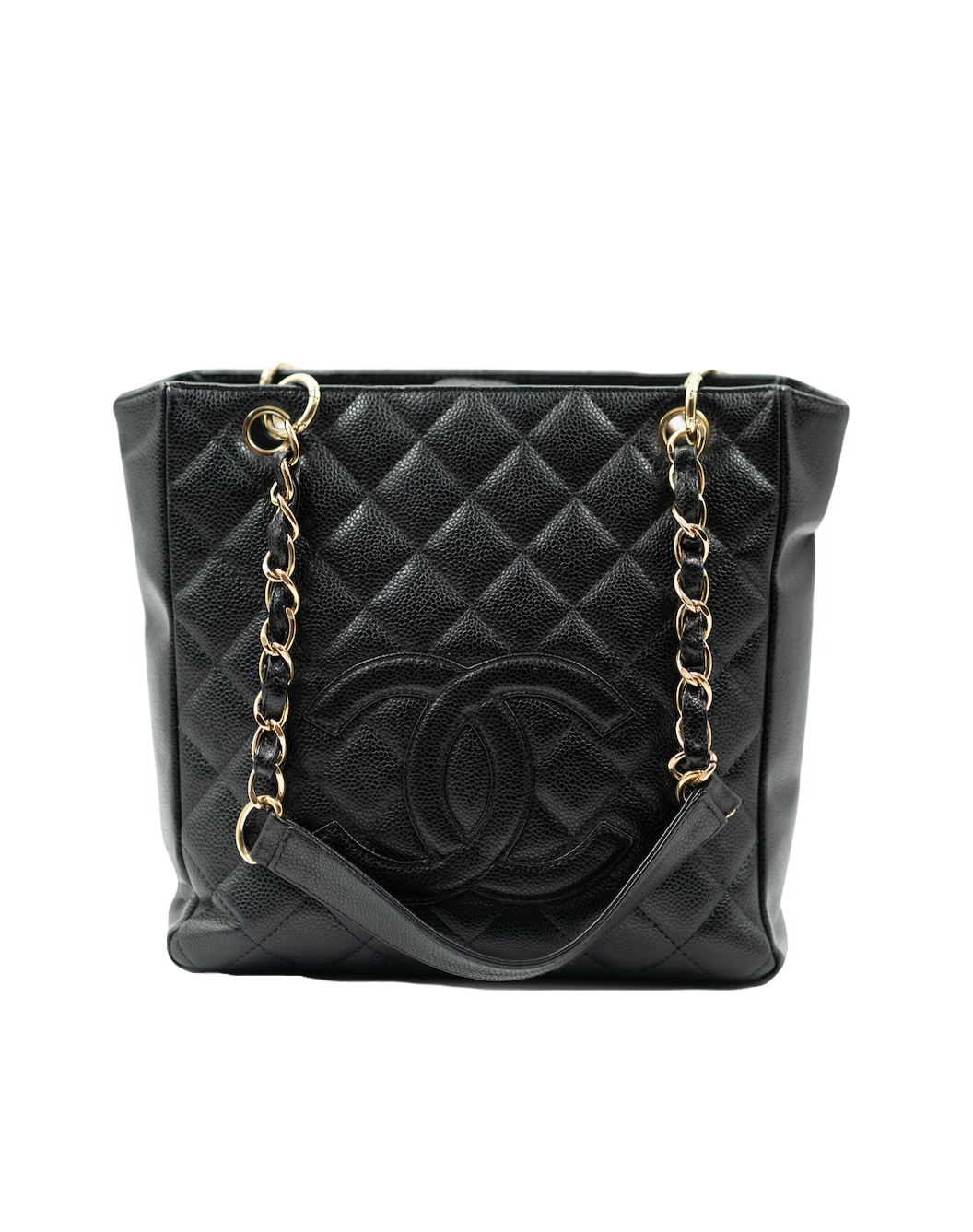 Chanel PST black caviar leather