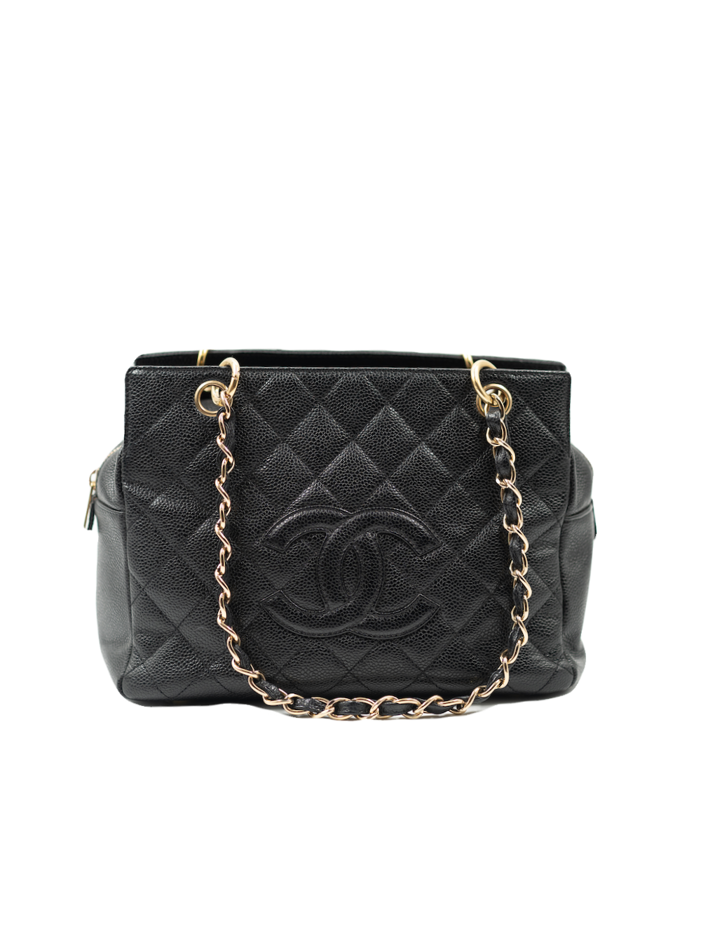 Chanel PTT black caviar leather