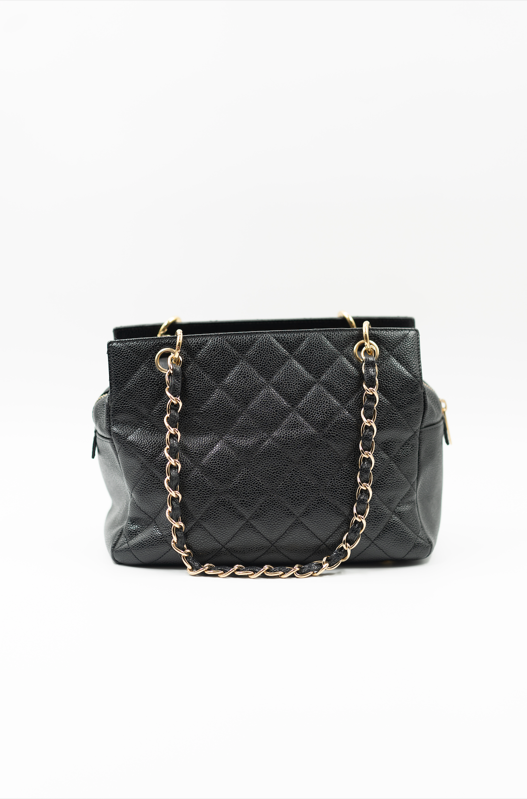 Chanel PTT black caviar leather