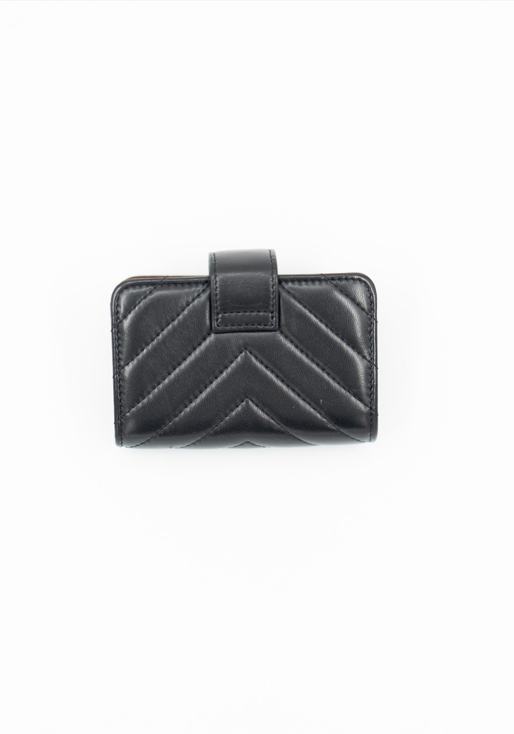 Chanel chevron fold out wallet