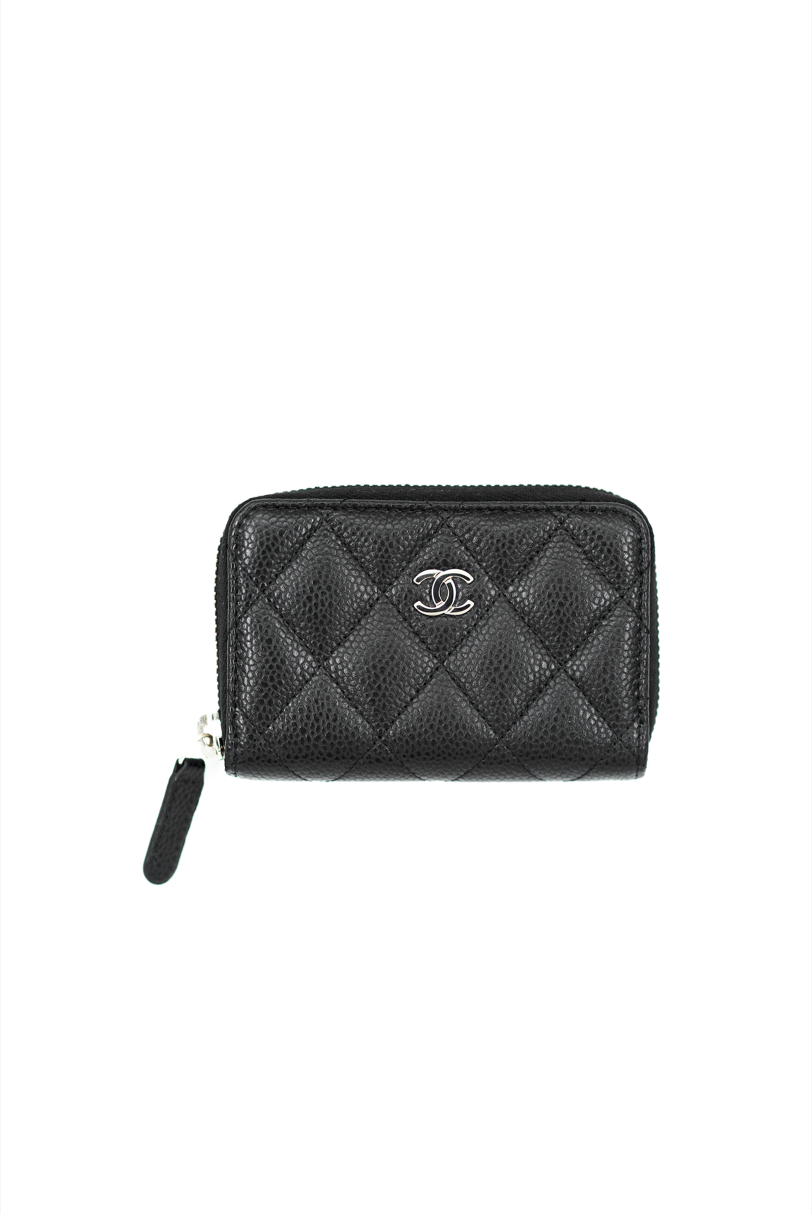 Chanel zip wallet in caviar