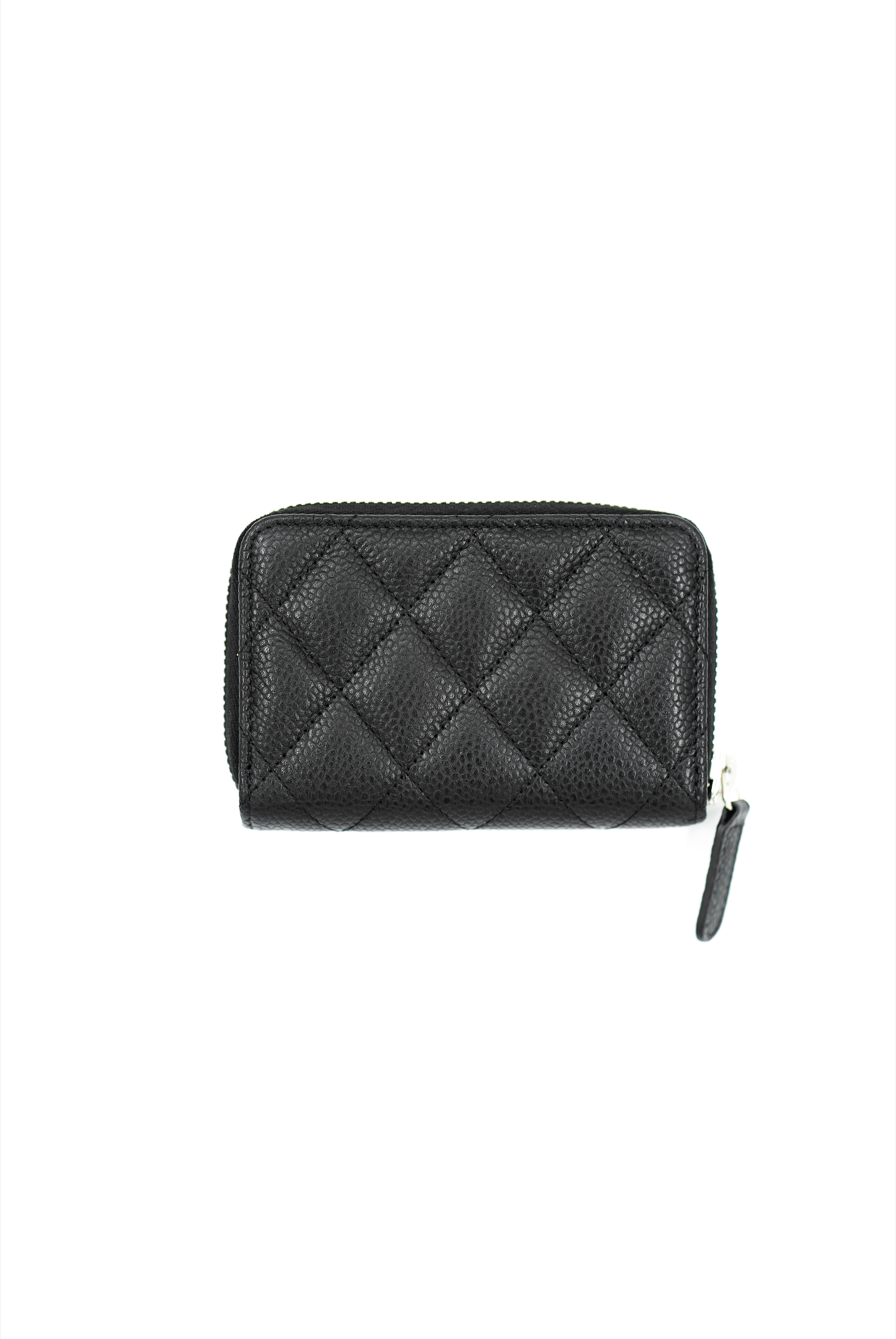 Chanel zip wallet in caviar