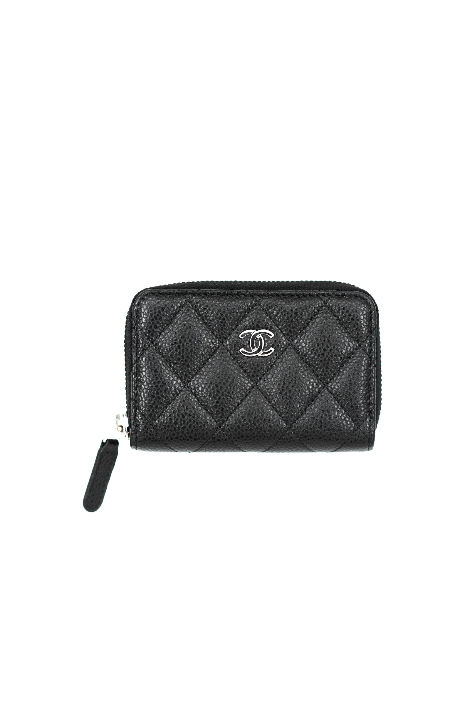 Chanel zip wallet in caviar